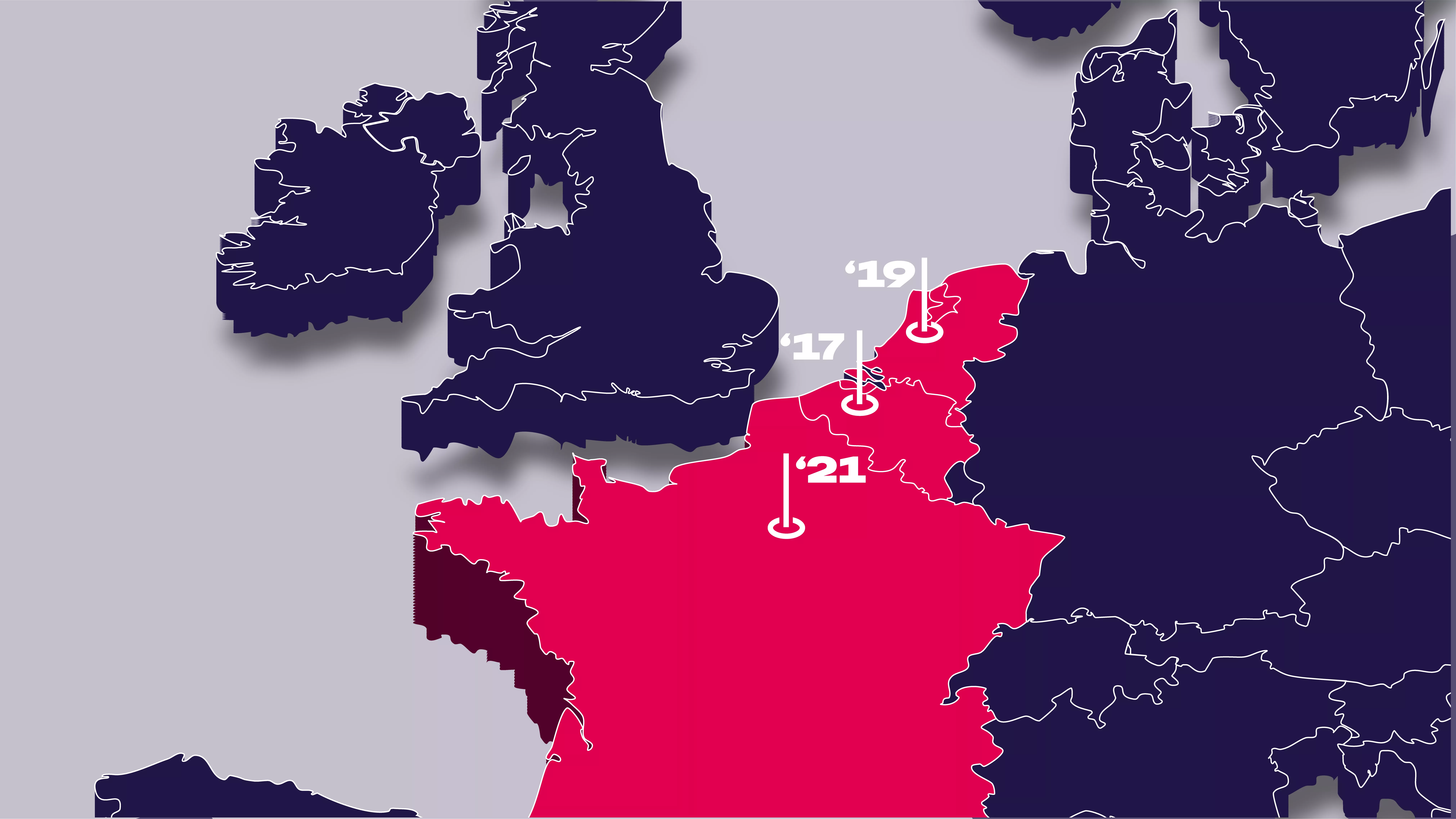 Kaart van NOWJOBS in Europa