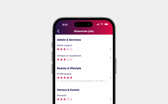 In welke functies blink jij uit? Toon het met sterren! 