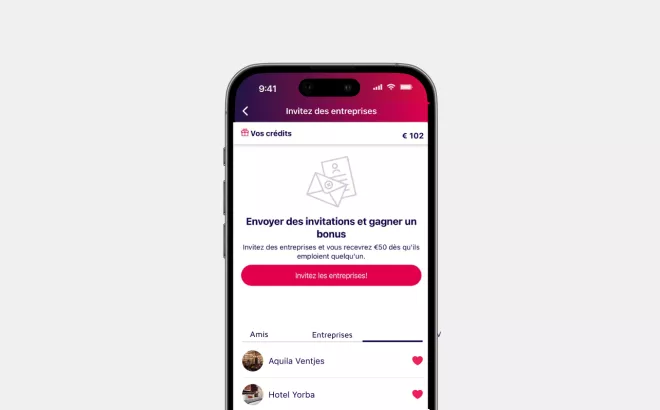 Capture d'écran de l'application NOWJOBS