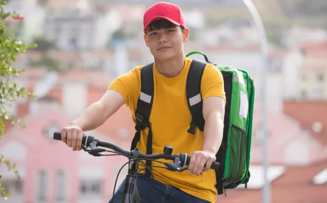 Livreur en vélo