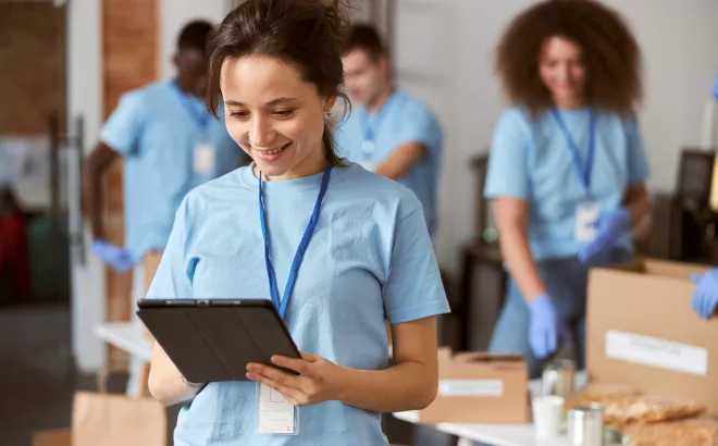 Vrijwilligers aan het werk